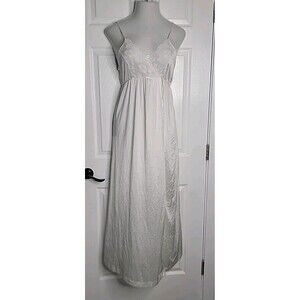 Gilead Vintage Nightgown Lingerie Dress ~ Sz M ~ White ~ Long